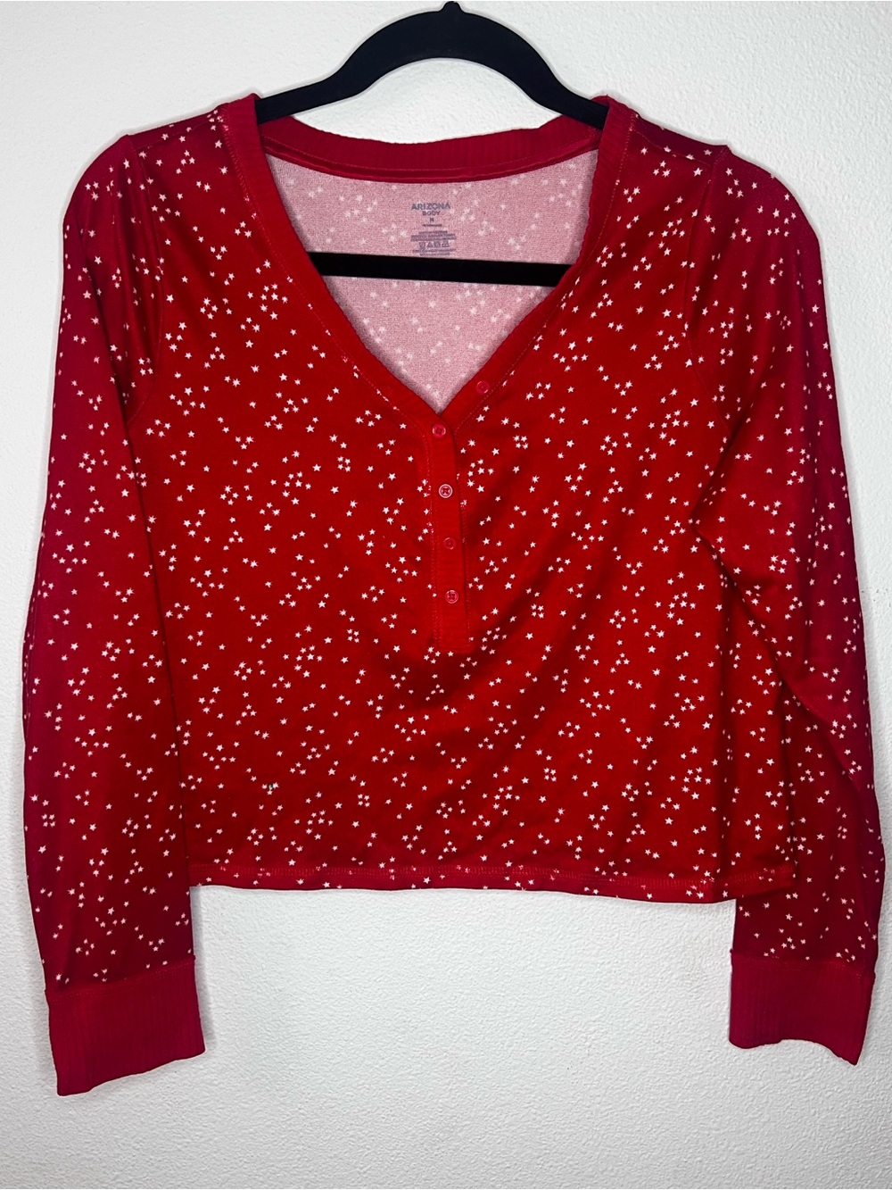 Arizona Jean Company Light Pink Henley Cardigan Cropped -113